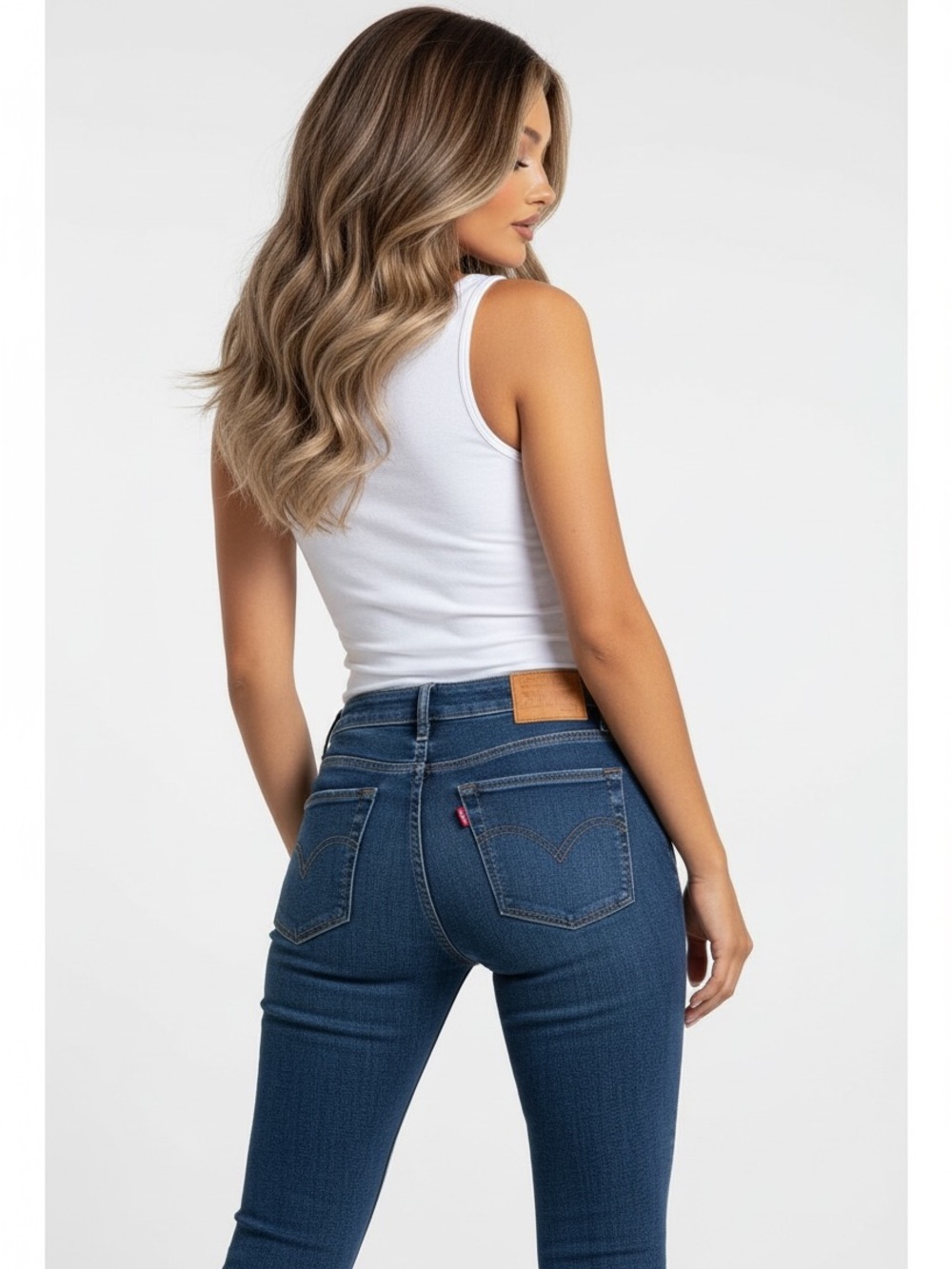 Levi's Dark Blue Skinny Jeans - Picture 2 of 12